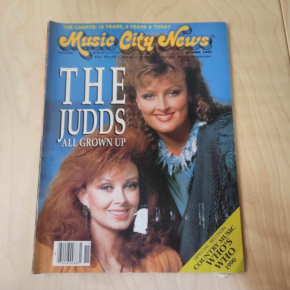 Vintage Music City News Magazine October 1989 The Judds Cover Who's Who Country